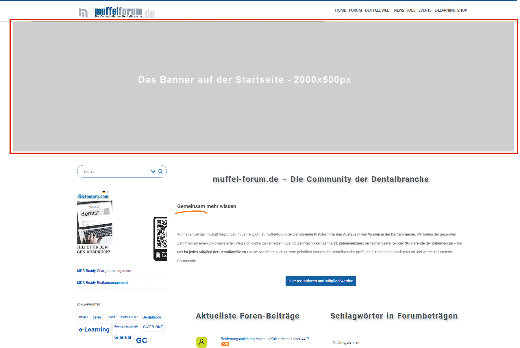 muffel-forum Bannerwerbung bestellen im Online-Shop